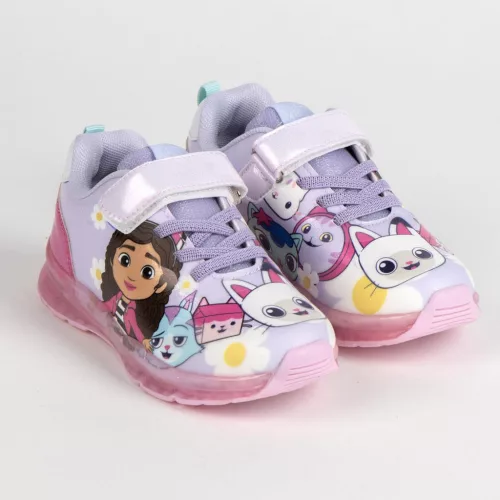 Gabi babaháza Lilac Meow LED villogó, világító utcai cipő 24-31
