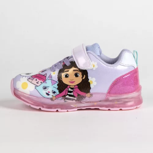 Gabi babaháza Lilac Meow LED villogó, világító utcai cipő 24-31