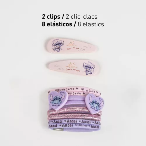 Disney Lilo és Stitch, A csillagkutya Love the Sea hajcsat, hajgumi szett dobozban