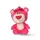 Disney Játékháború Lotso 3D plüss figura akasztóval, táskadísz 13 cm