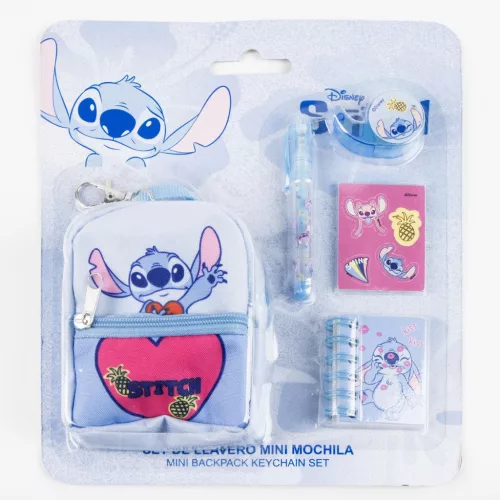 Disney Lilo és Stitch, A csillagkutya Ananas mini táska kulcstartó szett