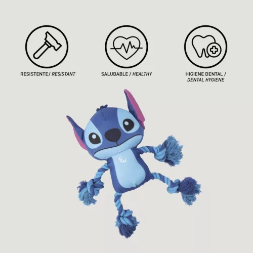 Disney Lilo és Stitch, A csillagkutya Alien sípoló kötél kutyajáték 26 cm