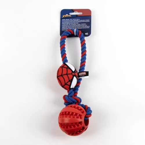 Pókember Hero kötél kutyajáték TPR labdával 30 cm