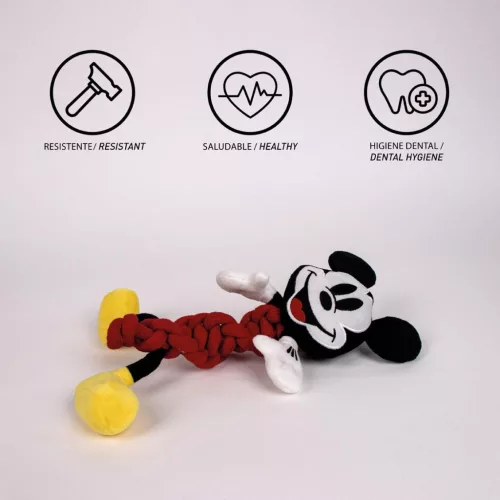 Disney Mickey Smile sípoló kötél kutyajáték 27 cm