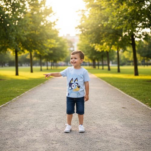 Bluey Smile gyerek rövid póló, felső 3 - 6 év / 98 - 116 cm