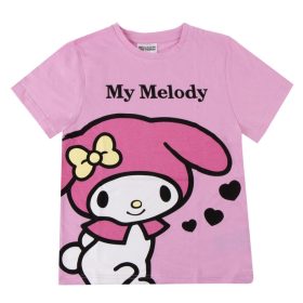   Hello Kitty My Melody Pink gyerek rövid póló, felső 6 - 12 év / 116 - 152 cm