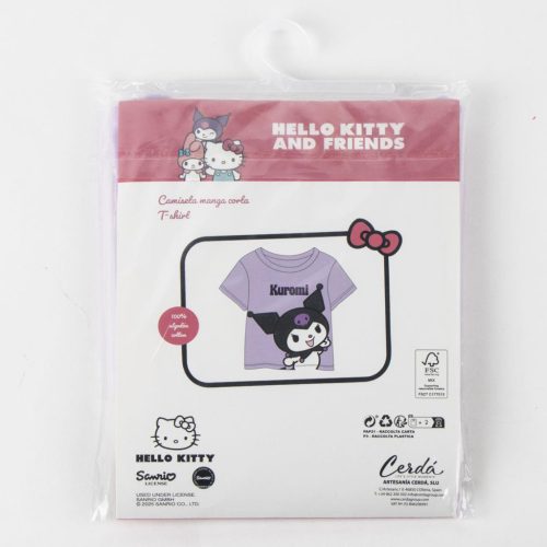 Hello Kitty Kuromi Purple gyerek rövid póló, felső 6 - 12 év / 116 - 152 cm