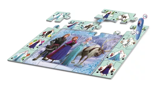 Disney Jégvarázs Ice Kingdom interaktív 24 db-os puzzle Clementoni