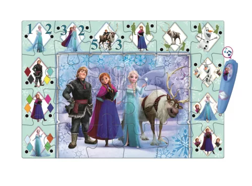 Disney Jégvarázs Ice Kingdom interaktív 24 db-os puzzle Clementoni