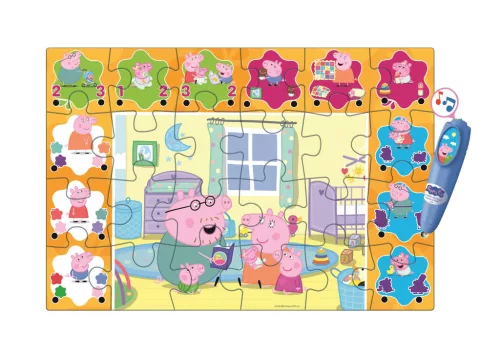 Peppa malac Reading interaktív 24 db-os puzzle Clementoni