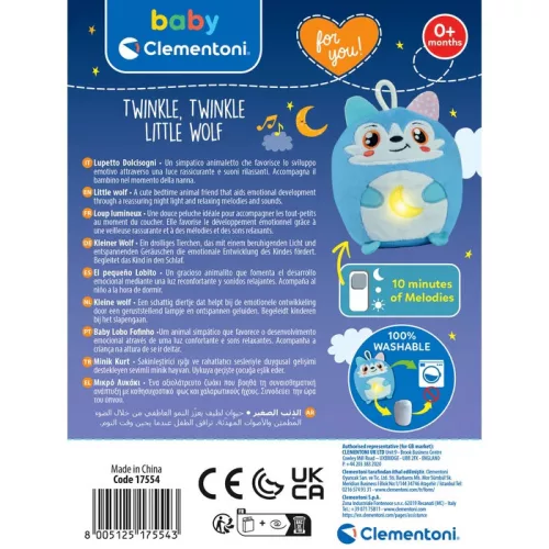 Farkas Twinkle Twinkle éjszakai fény és játék Clementoni