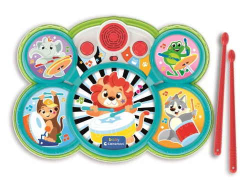 Színes Animal baba dobfelszerelés Clementoni