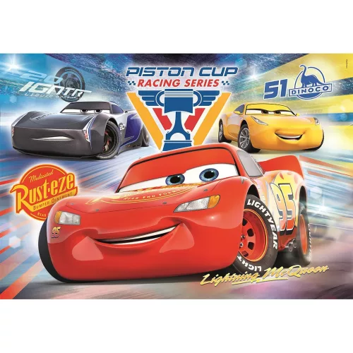 Disney Verdák Piston Cup 104 db-os puzzle Clementoni