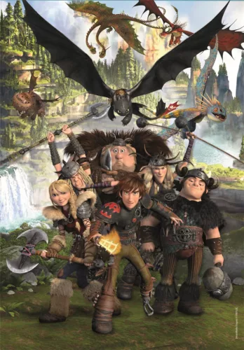 Így neveld a sárkányodat Riders 180 db-os puzzle Clementoni