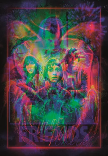 Stranger Things Upside Down 520 db-os puzzle LED-es keretben Clementoni