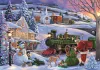 Karácsonyi Train 500 db-os Compact puzzle Clementoni