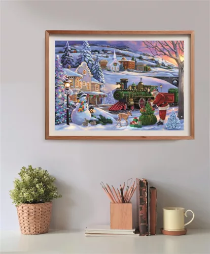 Karácsonyi Train 500 db-os Compact puzzle Clementoni