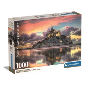   Franciaország Mont-Saint Michel 1000 db-os Compact puzzle Clementoni