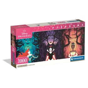   Disney Hercegnők, Gonoszok Destinies 1000 db-os panoráma Compact puzzle Clementoni
