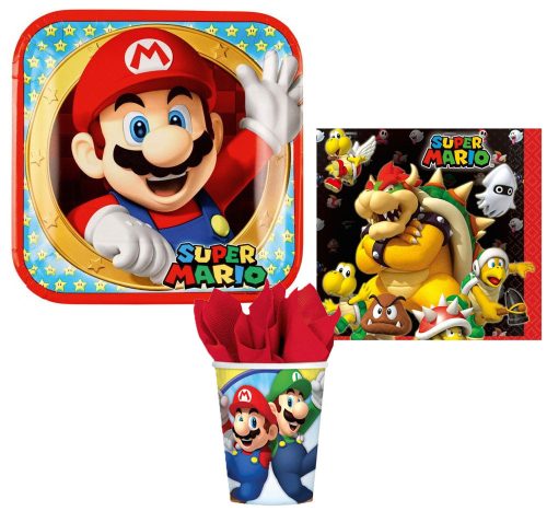 Super Mario Mushroom World party szett 36 db-os 23 cm-es tányérral