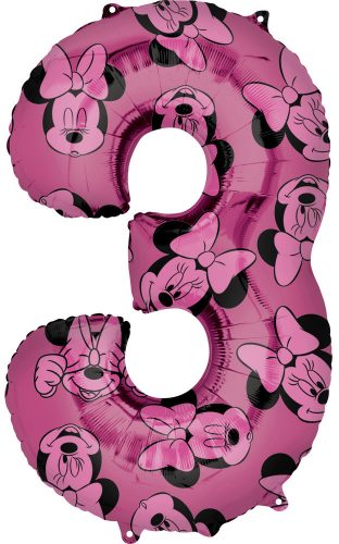 Disney Minnie Pink fólia lufi 3-as szám 66 cm