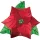 Mikulásvirág Red fólia lufi 66 cm