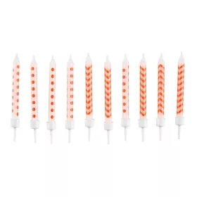 Narancs Orange spirál tortagyertya, gyertya szett 10 db-os