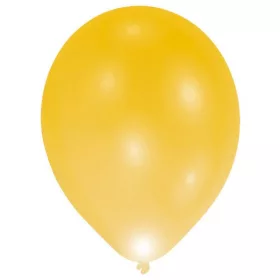  Világító LED Gold léggömb, lufi 5 db-os 11 inch (27,5 cm)