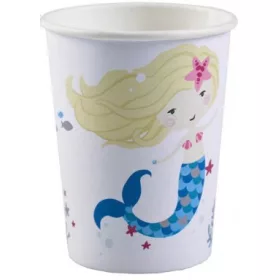 Sellő Shellebrate White papír pohár 8 db-os 250 ml