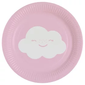   Szivárvány és Felhő Rainbow and Cloud papírtányér 8 db-os 18 cm