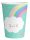 Szivárvány és Felhő Rainbow and Cloud papír pohár 8 db-os 250 ml