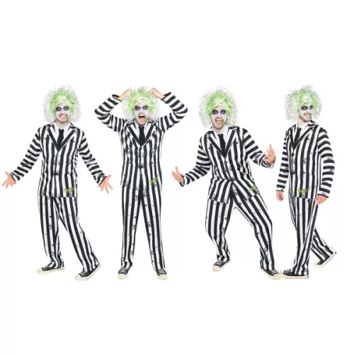 Beetlejuice Striped felnőtt jelmez M/L