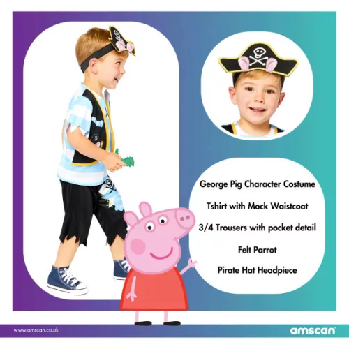 Peppa malac Pirate jelmez 3-4 év