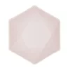 Rózsaszín Vert Decor hatszögletű mélytányér 6 db-os 15,8 cm
