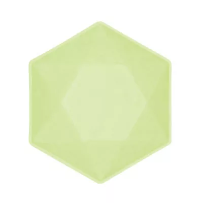 Zöld Vert Decor hatszögletű mélytányér 6 db-os 15,8 cm