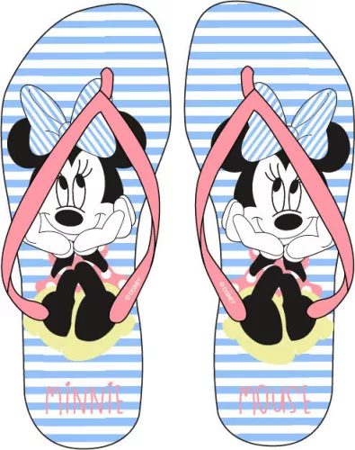 Disney Minnie Blue Bow gyerek papucs, Flip-Flop 26-33