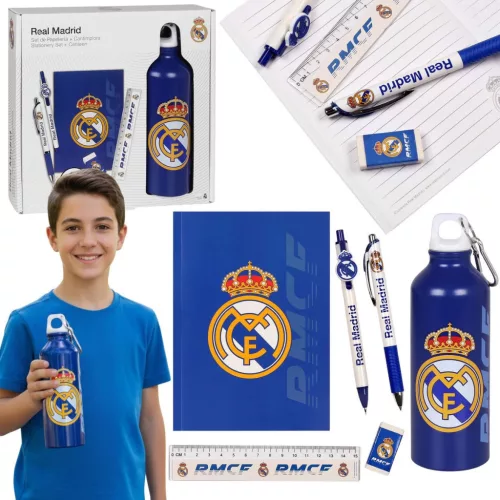 Real Madrid Hala írószer és kulacs szett