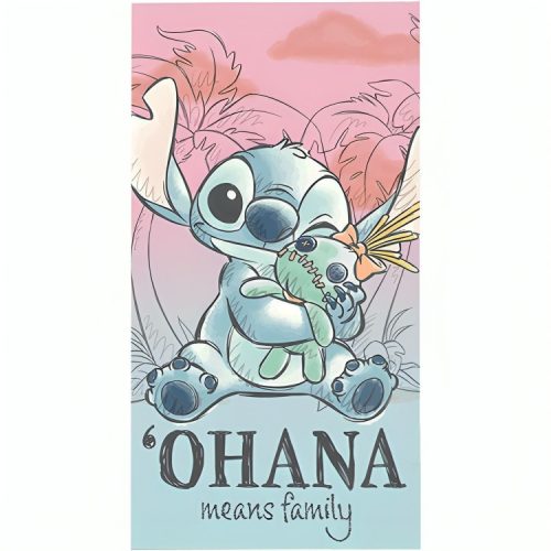 Disney Lilo és Stitch, A csillagkutya Cheeky fürdőlepedő, strand törölköző 70x140cm