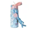 Hello Kitty Cinnamoroll alumínium szívószálas kulacs akasztóval 600 ml