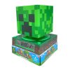 Minecraft Creeper 3D éjszakai lámpa és ébresztőóra