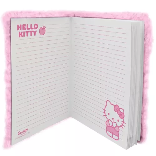 Hello Kitty Rainbow 3D plüss A5 lakatos napló