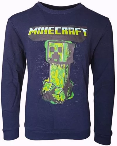 Minecraft Green Menace gyerek pulóver 6 - 12 év / 116 - 152 cm