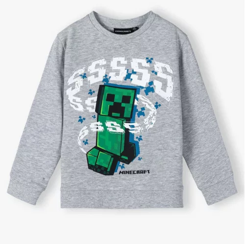 Minecraft Grey gyerek pulóver 6 - 12 év / 116 - 152 cm