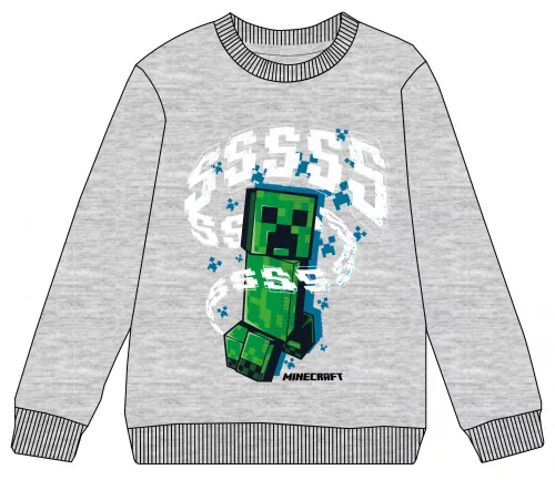 Minecraft Grey gyerek pulóver 6 - 12 év / 116 - 152 cm