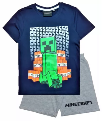 Minecraft SSS gyerek rövid pizsama 6 - 12 év / 116 - 152 cm