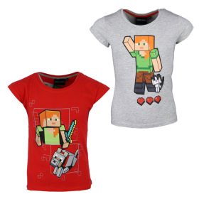   Minecraft Pixel Power gyerek rövid póló, felső 4 - 8 év / 104 - 128 cm