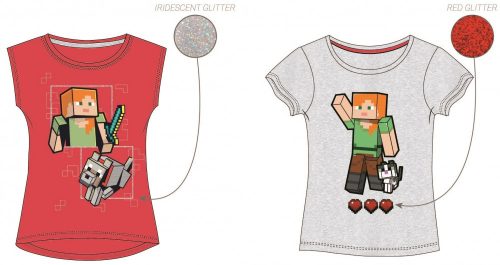 Minecraft Pixel Power gyerek rövid póló, felső 4 - 8 év / 104 - 128 cm