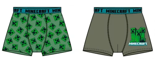 Minecraft Green Mob gyerek boxeralsó 2 darab/csomag 6 - 12 év / 116 - 152 cm