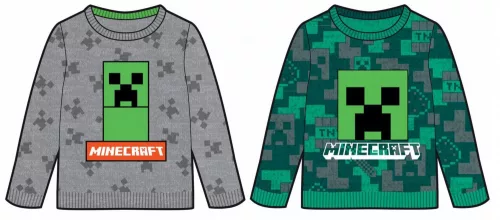 Minecraft Blocky gyerek kötött pulóver 6 - 12 év / 116 - 152 cm