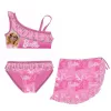 Barbie Style gyerek bikini és sarong szett 3 - 8 év / 98 - 128 cm